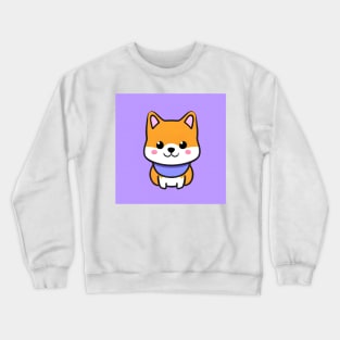 Cute Dog Puppy Art 2 (Akita Inu puppy/Corgi puppy) Crewneck Sweatshirt